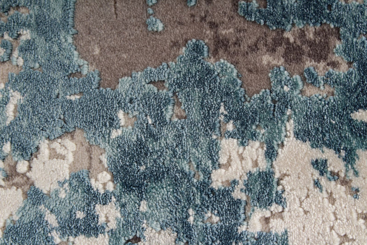 4x6 Gray and Blue Turkish Antep Rug