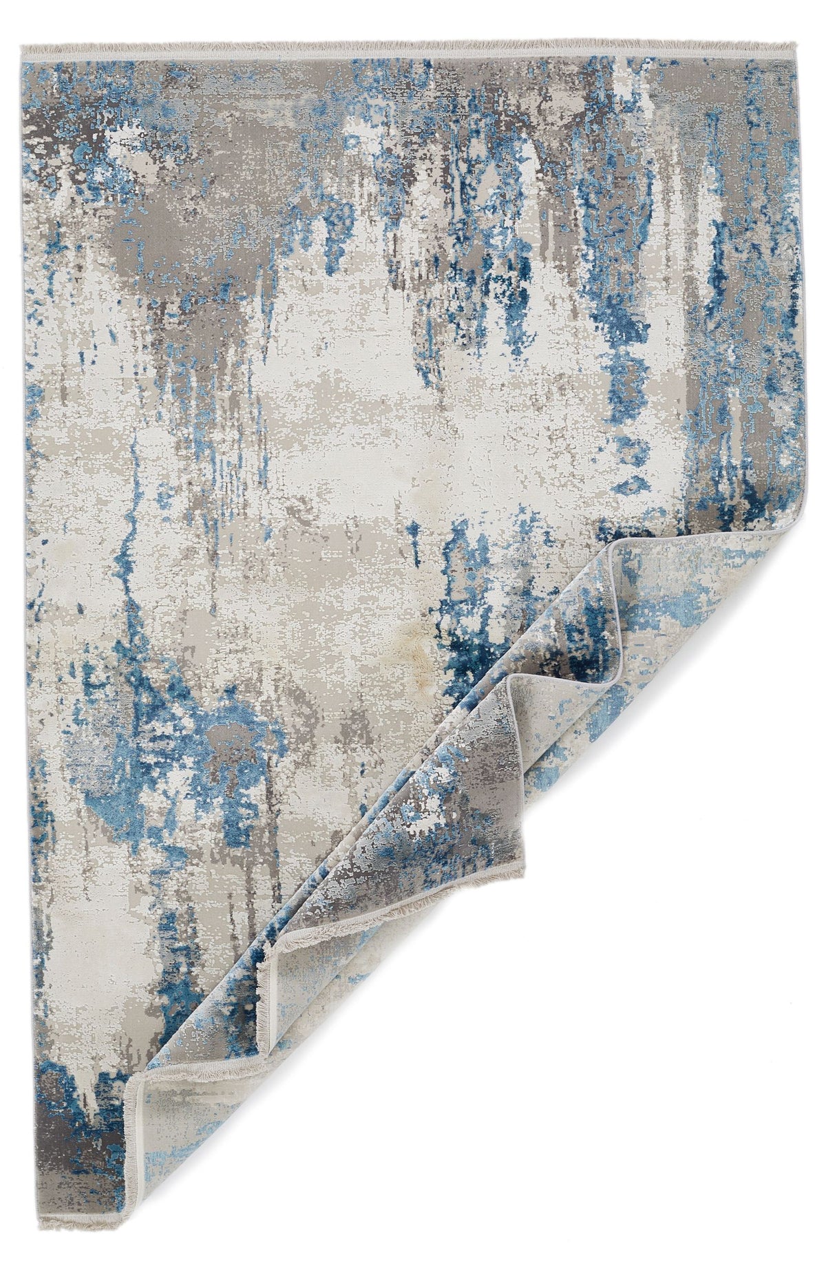 4x6 Gray and Blue Turkish Antep Rug