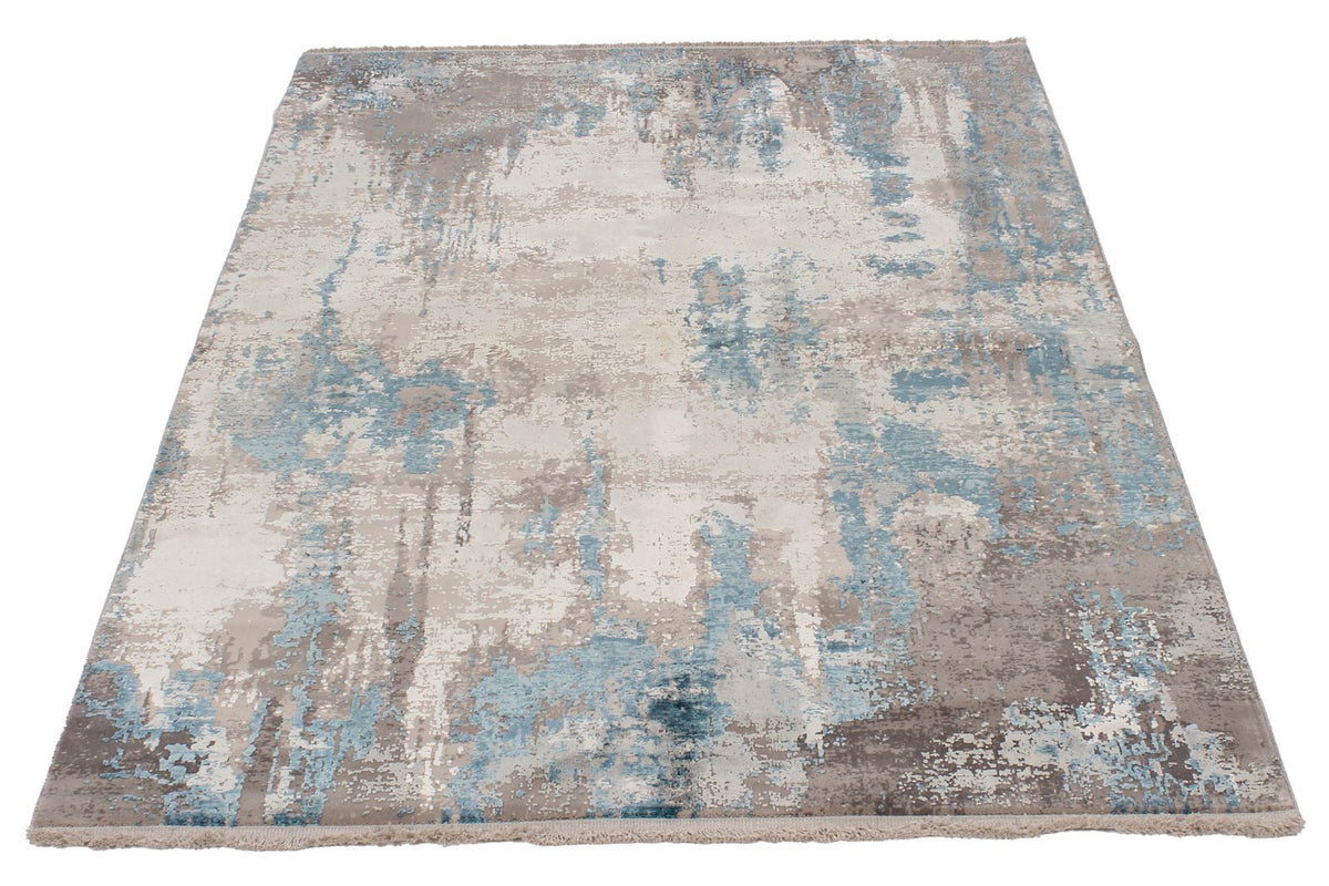 4x6 Gray and Blue Turkish Antep Rug