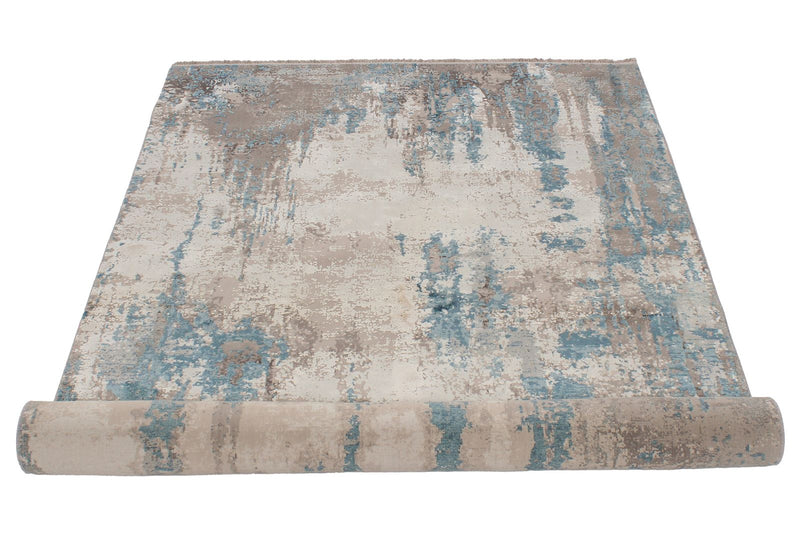 4x6 Gray and Blue Turkish Antep Rug