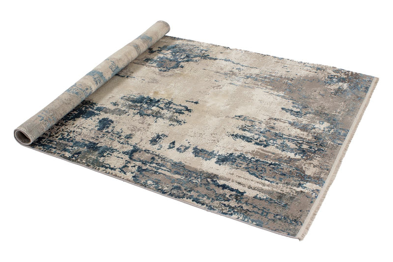 4x6 Gray and Blue Turkish Antep Rug