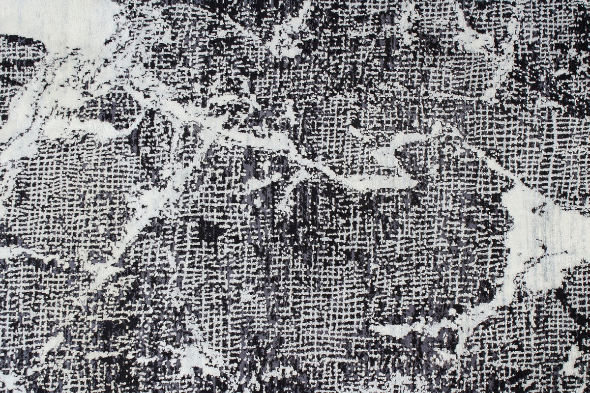 3x8 Gray and Black Turkish Antep Runner