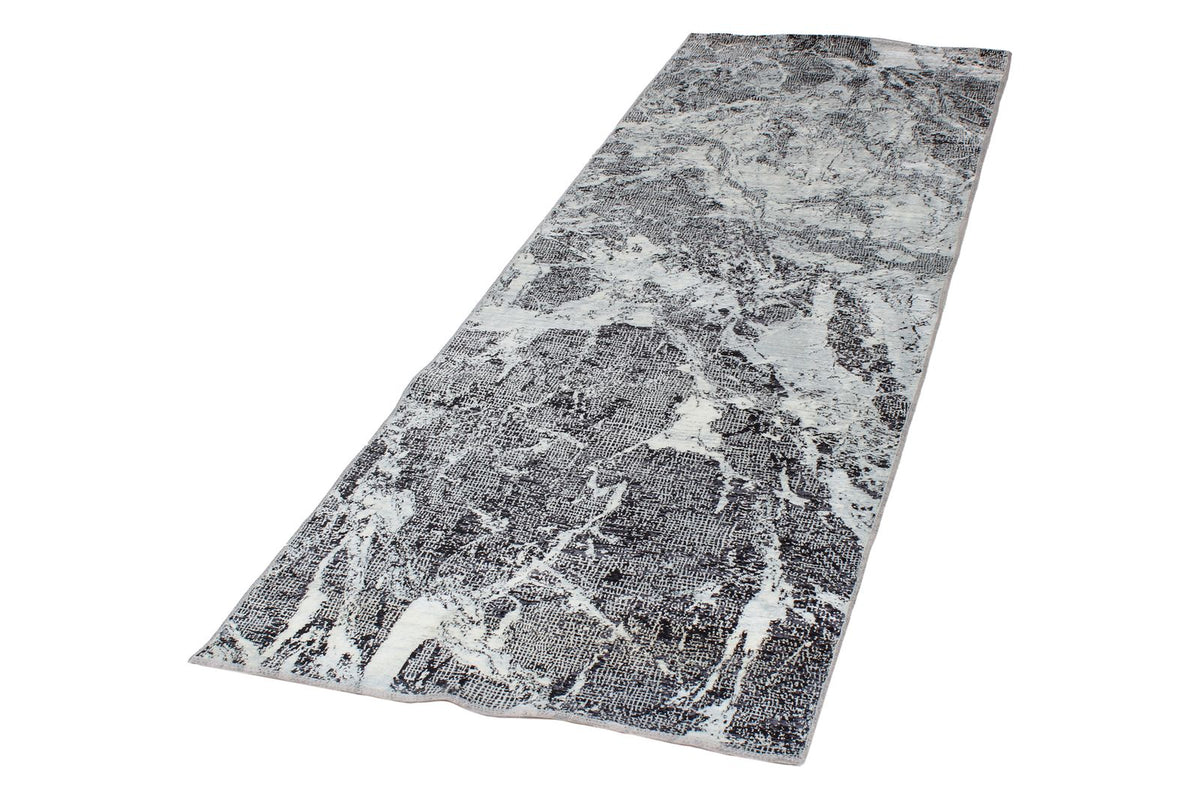 3x8 Gray and Black Turkish Antep Runner