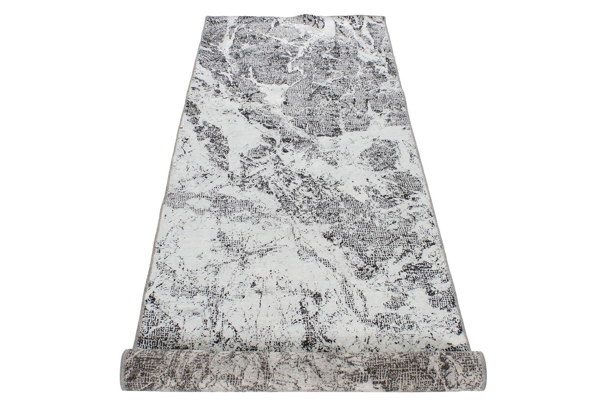 3x8 Gray and Black Turkish Antep Runner