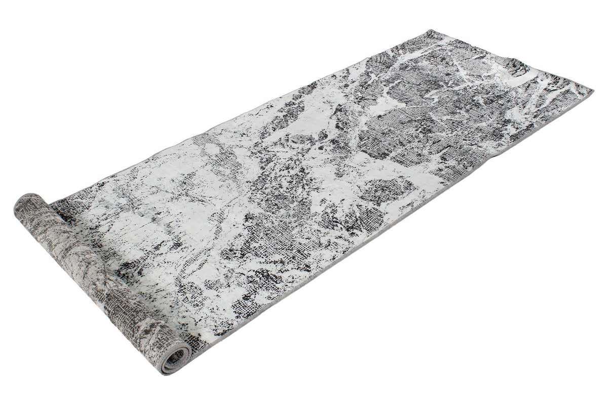 3x8 Gray and Black Turkish Antep Runner