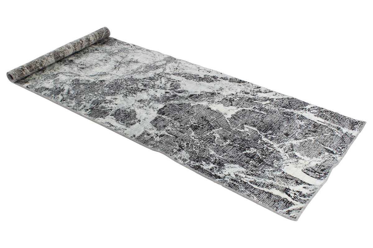 3x8 Gray and Black Turkish Antep Runner