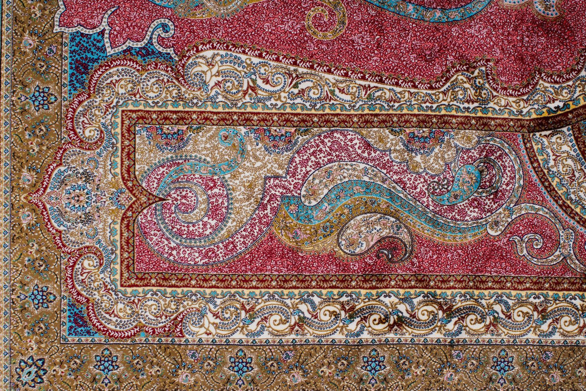 7x10 Navy and Ivory Turkish Antep Rug