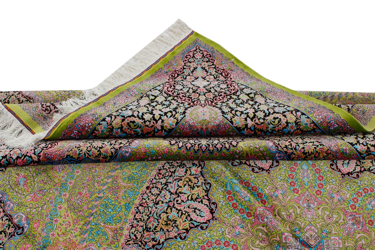 7x10 Green and Black Turkish Antep Runner