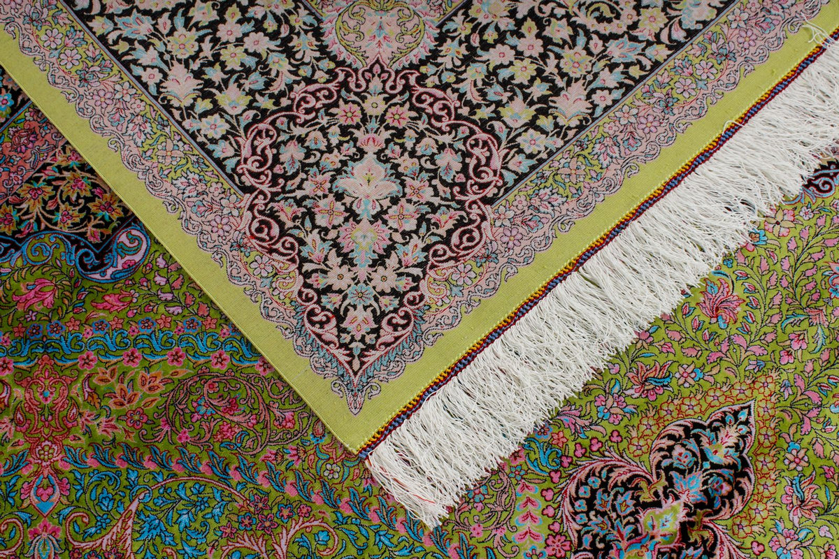 7x10 Green and Black Turkish Antep Runner