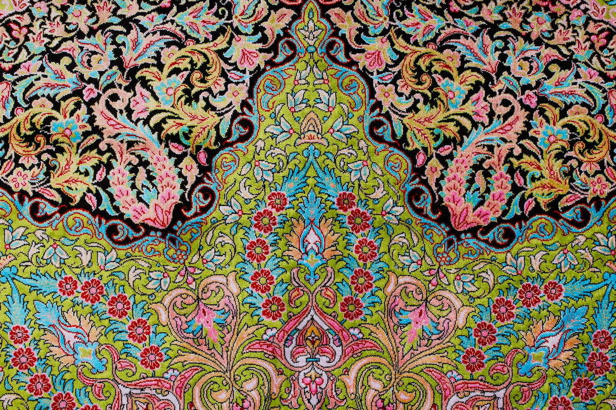 7x10 Green and Black Turkish Antep Runner