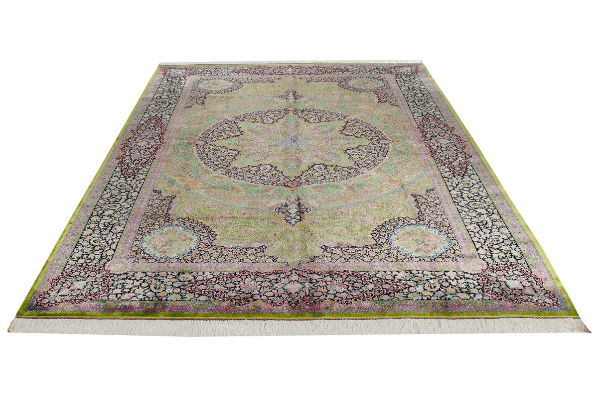 7x10 Green and Black Turkish Antep Runner