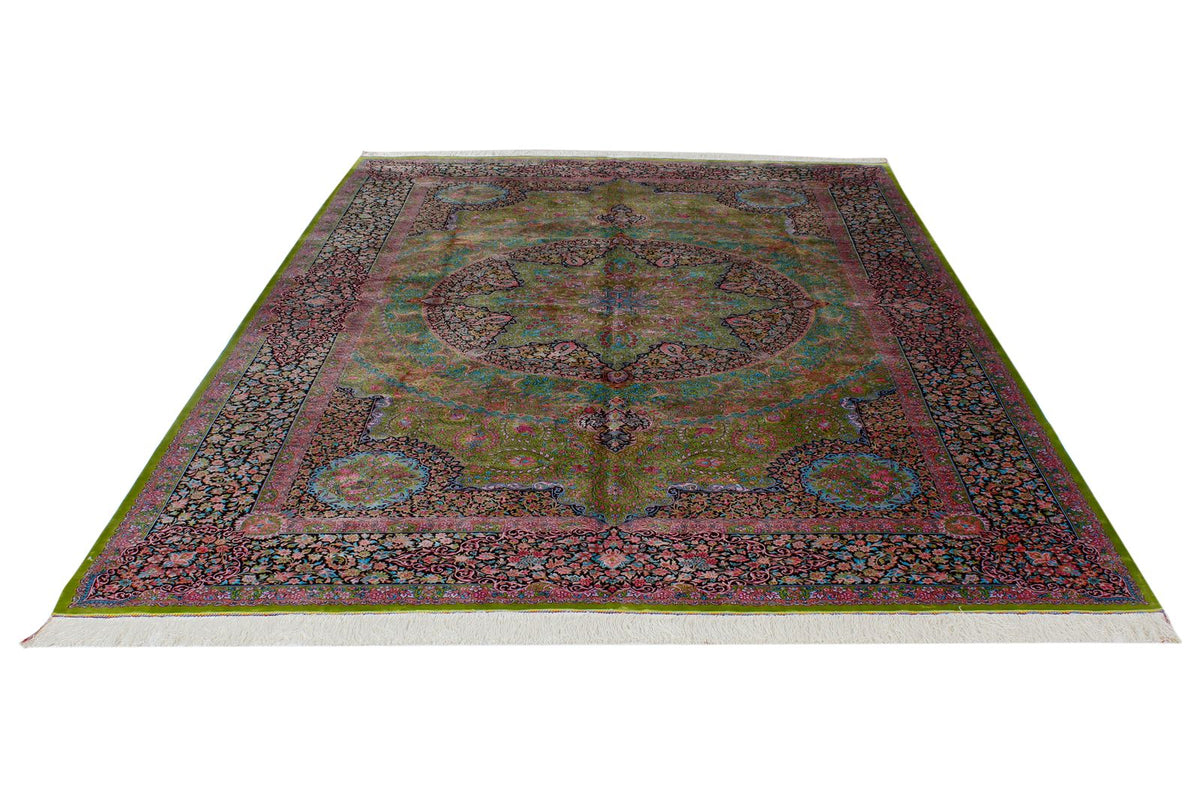 7x10 Green and Black Turkish Antep Runner