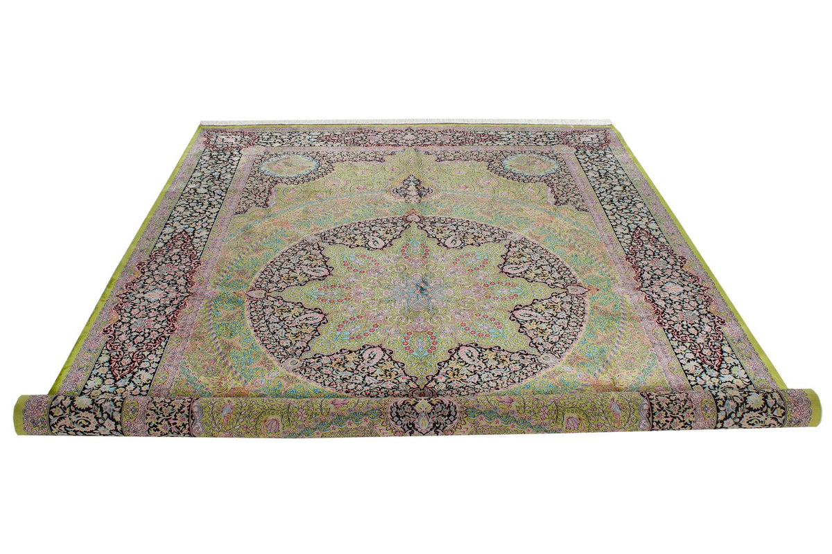 7x10 Green and Black Turkish Antep Runner