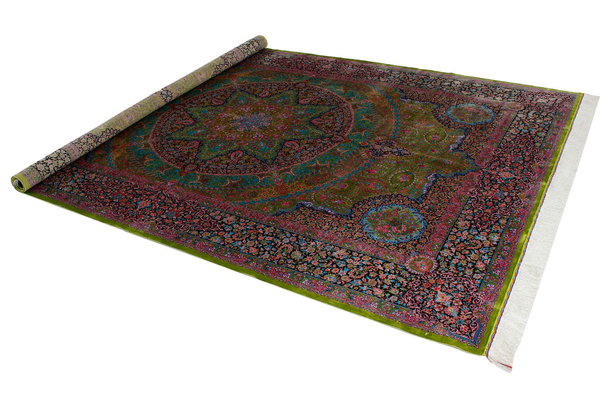 7x10 Green and Black Turkish Antep Runner