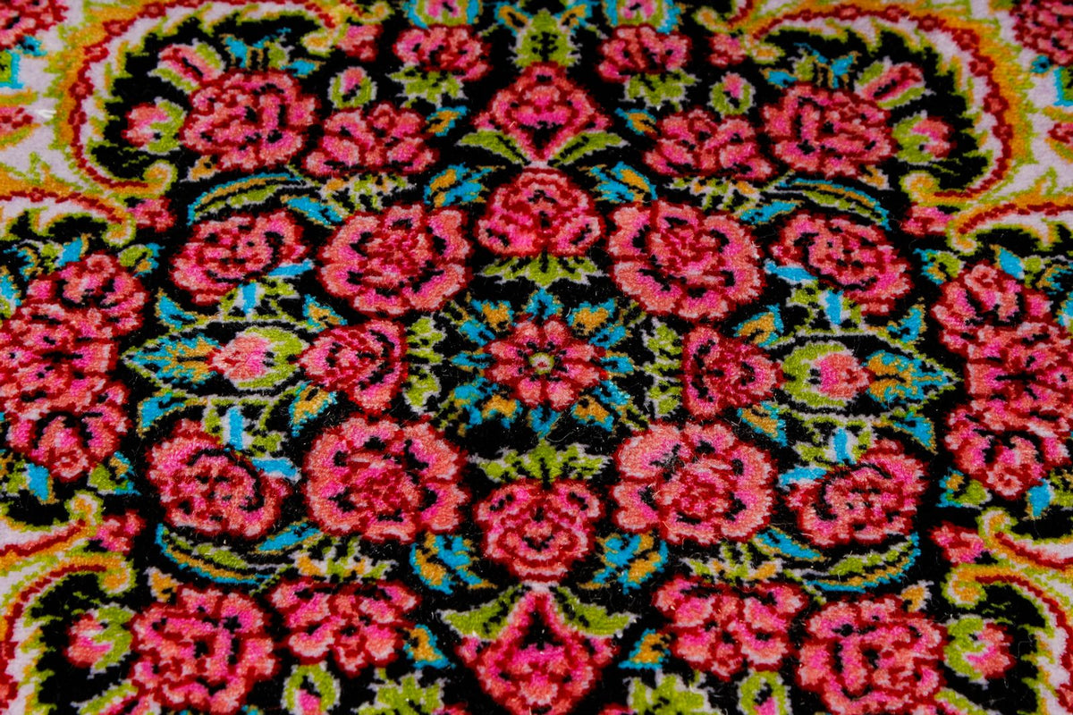 5x7 Black and Pink Turkish Antep Rug