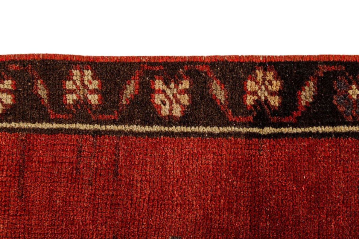 4x9 Red and Brown Turkish Tribal Runner
