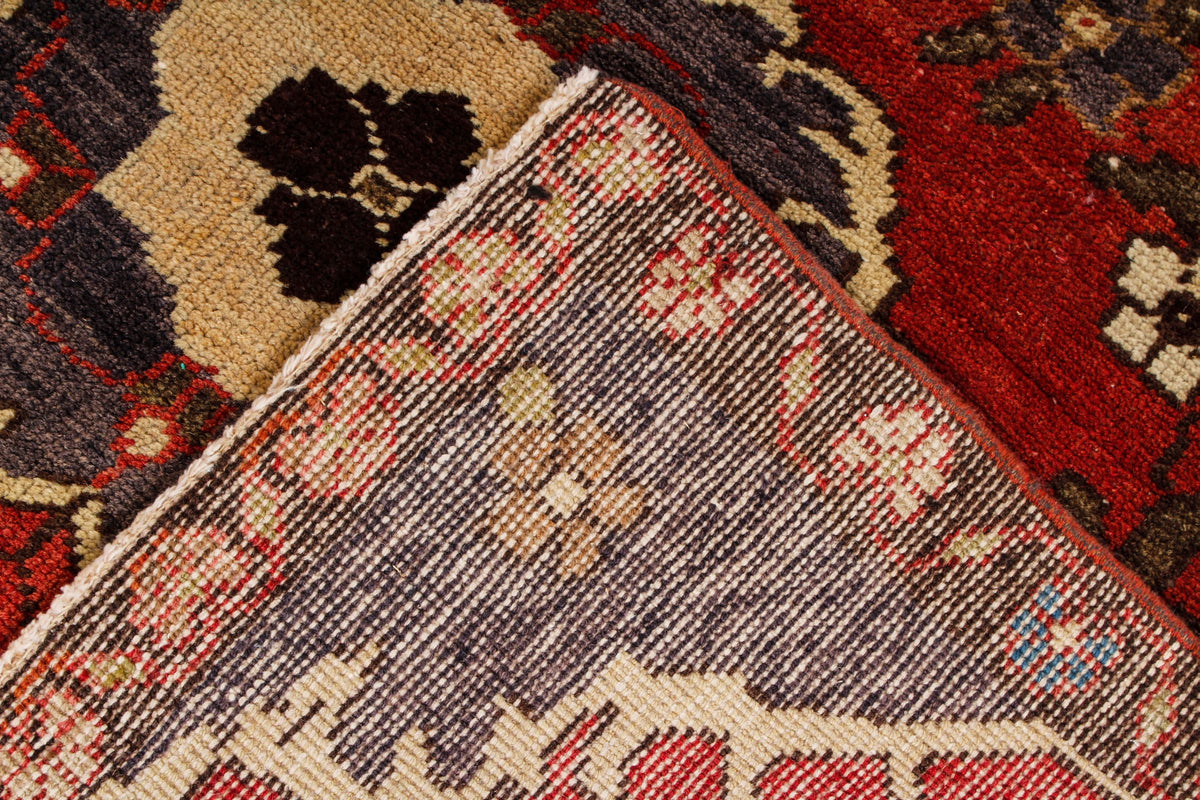 4x9 Red and Brown Turkish Tribal Runner