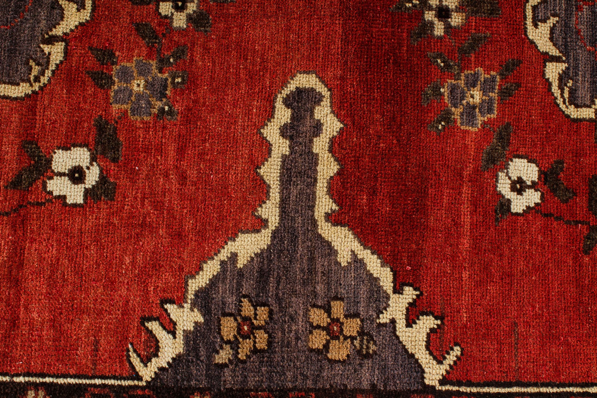 4x9 Red and Brown Turkish Tribal Runner