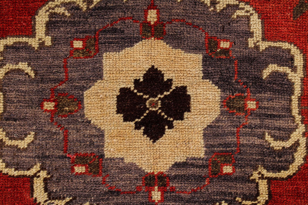 4x9 Red and Brown Turkish Tribal Runner