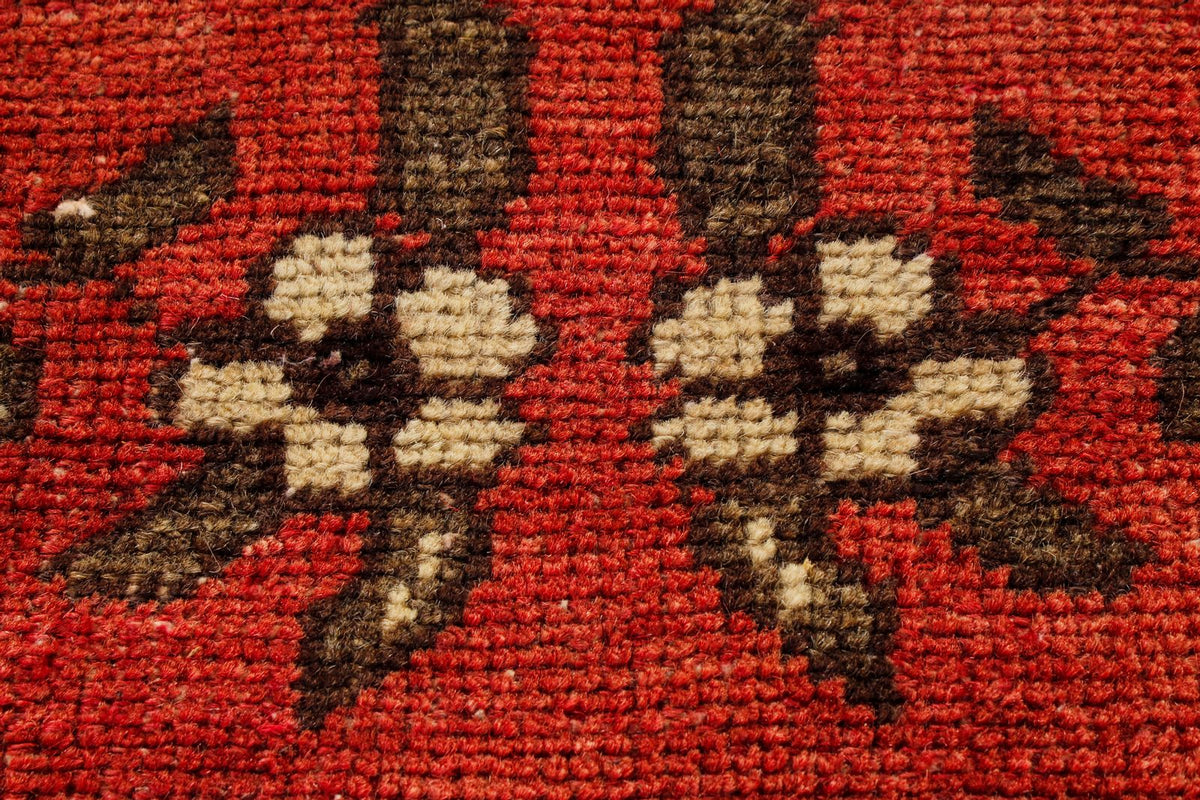 4x9 Red and Brown Turkish Tribal Runner