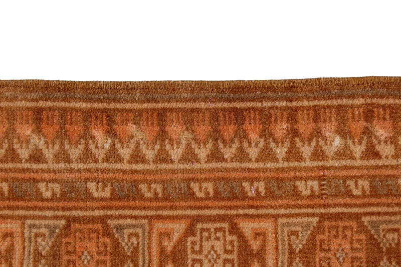 7x10 Brown and Rust Tribal Rug