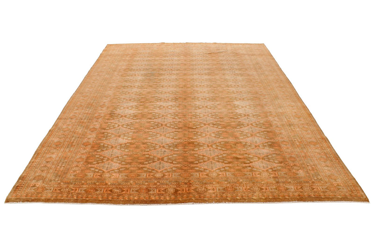 7x10 Brown and Rust Tribal Rug