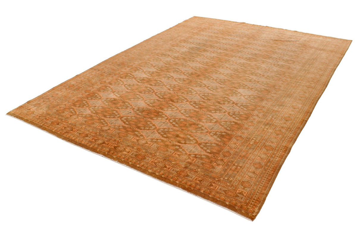 7x10 Brown and Rust Tribal Rug
