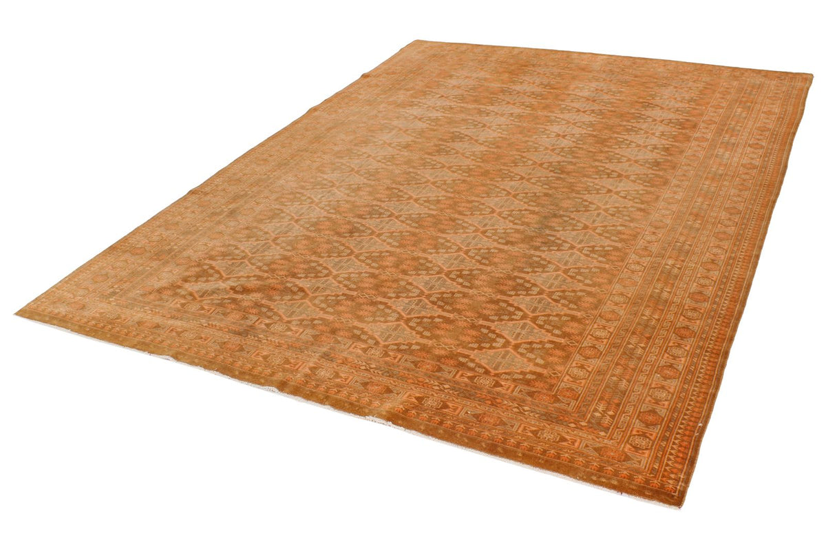 7x10 Brown and Rust Tribal Rug