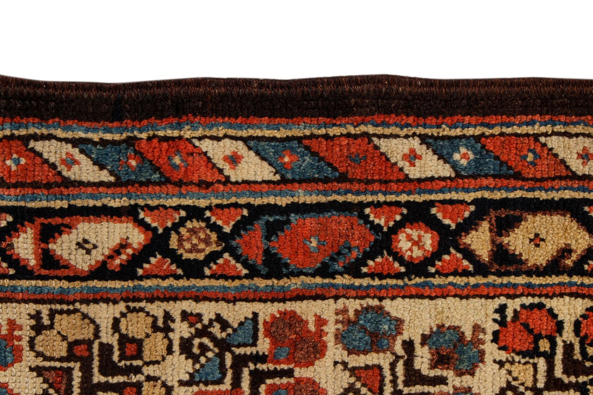 5x10 Navy and Ivory Kazak Tribal Runner