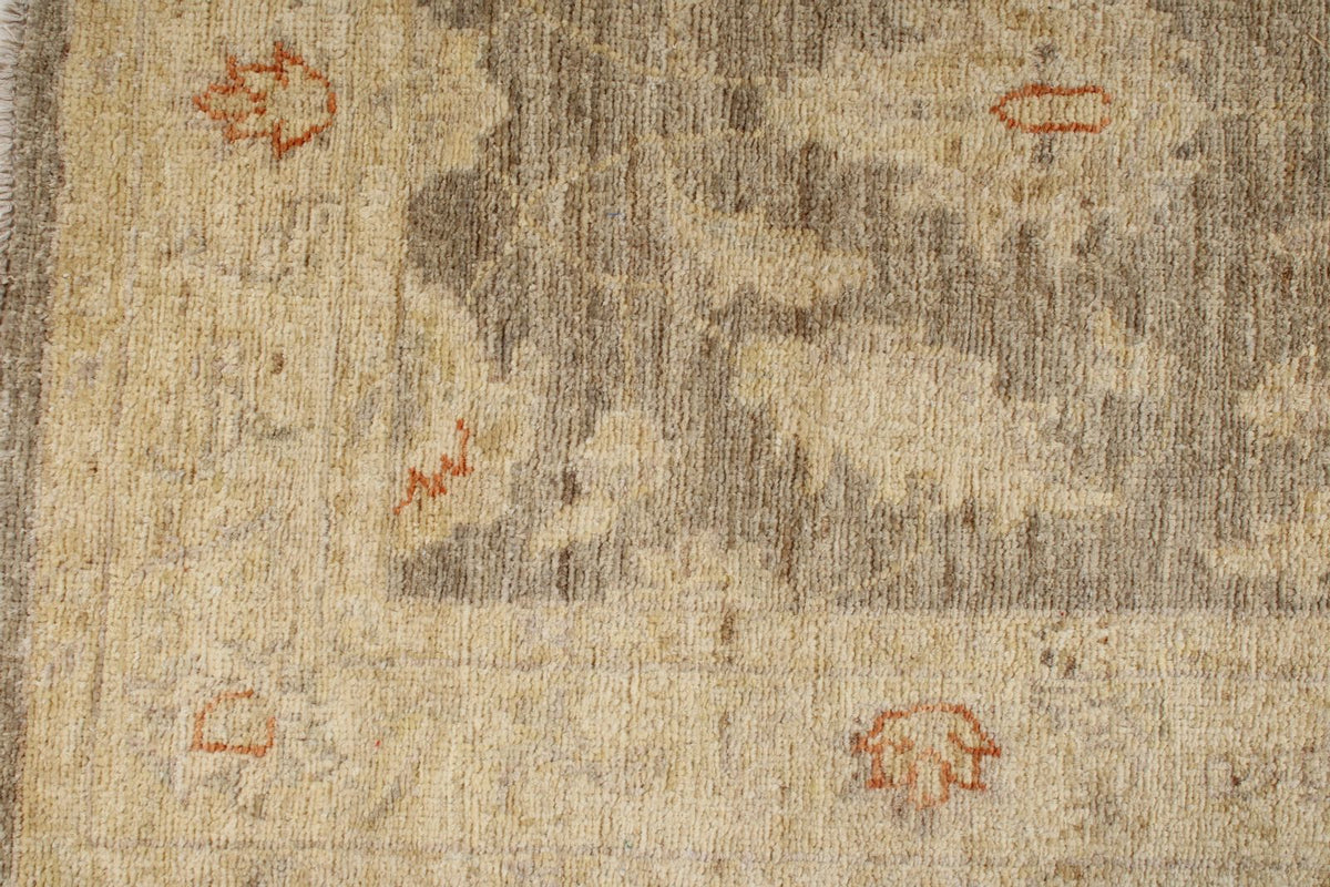 2x8 Gray and Ivory Turkish Oushak Runner