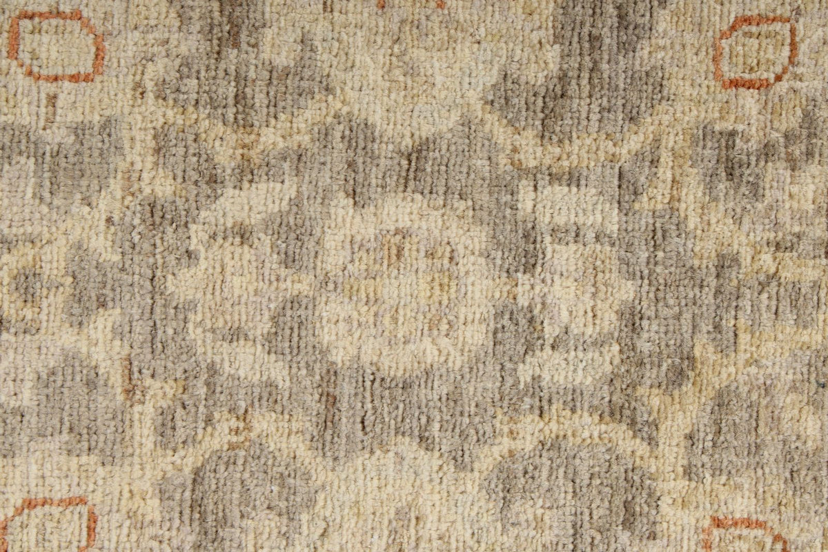 2x8 Gray and Ivory Turkish Oushak Runner