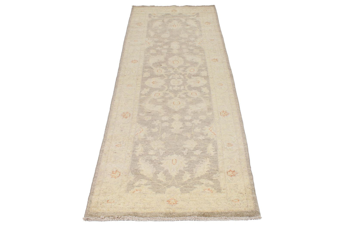 2x8 Gray and Ivory Turkish Oushak Runner