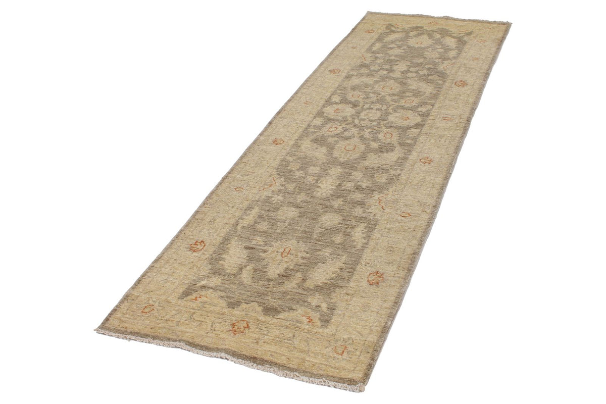 2x8 Gray and Ivory Turkish Oushak Runner