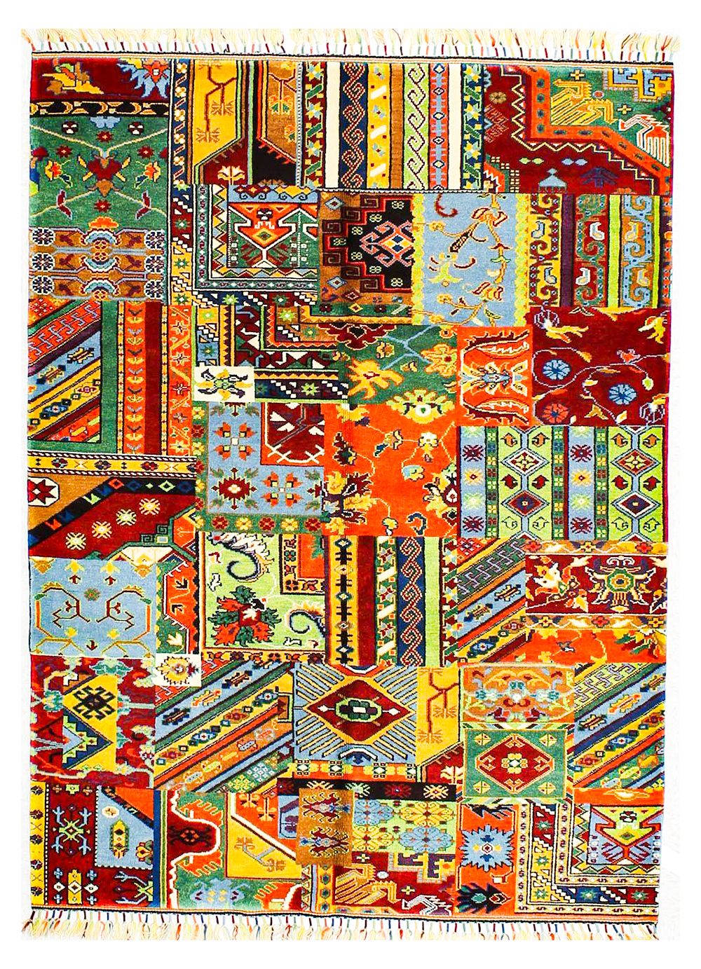 6x7 Multicolor Turkish Patchwork Rug