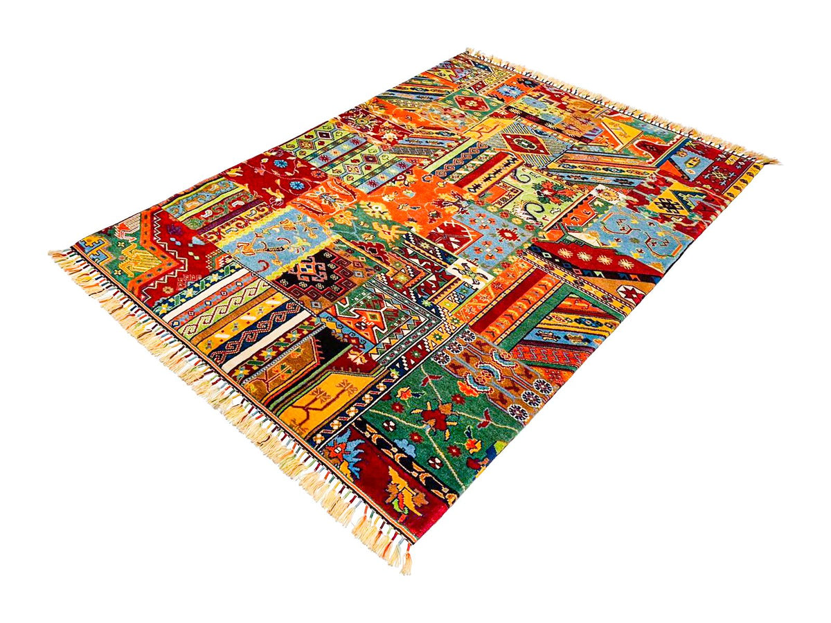 6x7 Multicolor Turkish Patchwork Rug