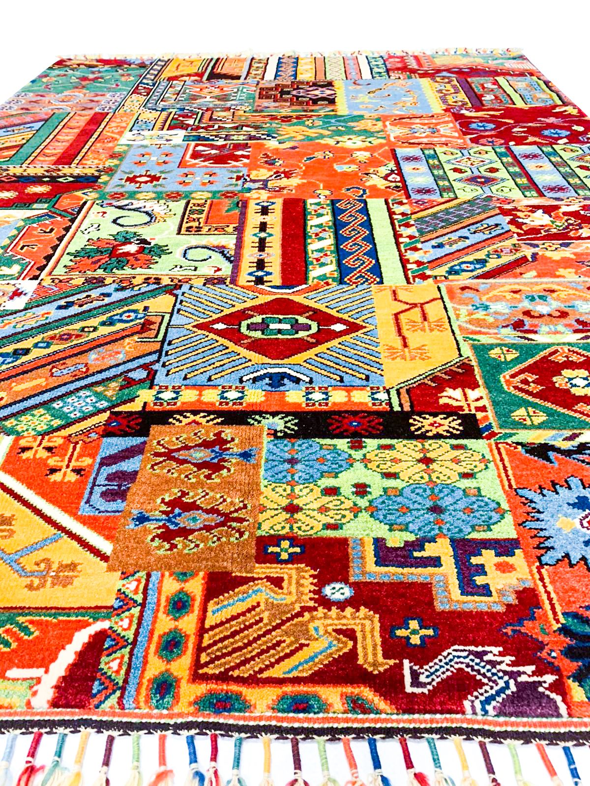 6x7 Multicolor Turkish Patchwork Rug