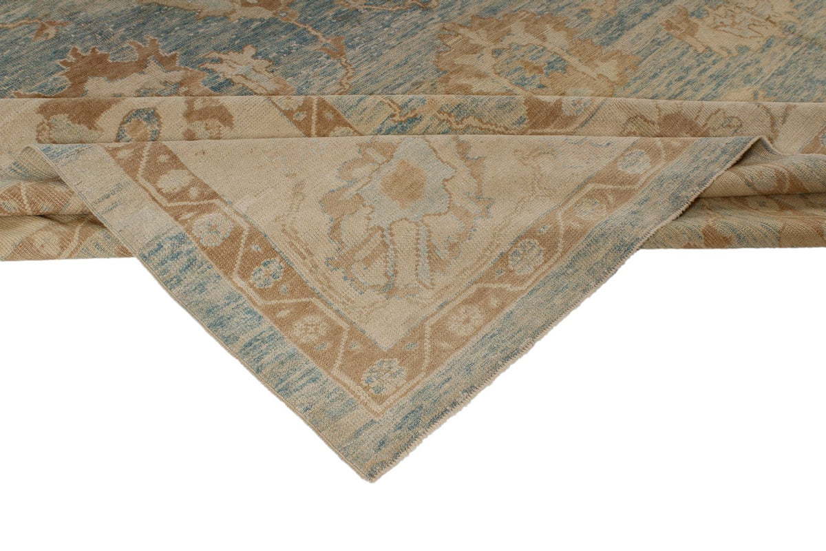12x18 Blue Turkish Oushak Rug