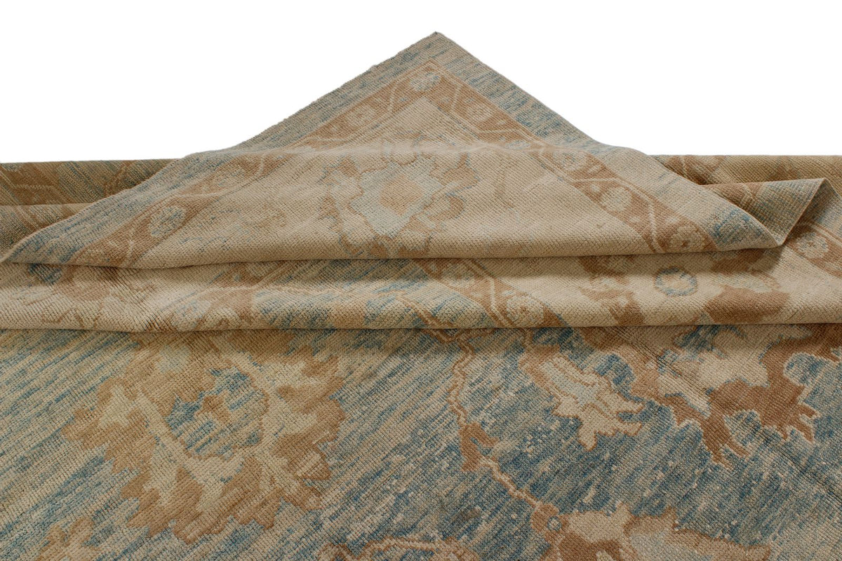 12x18 Blue Turkish Oushak Rug