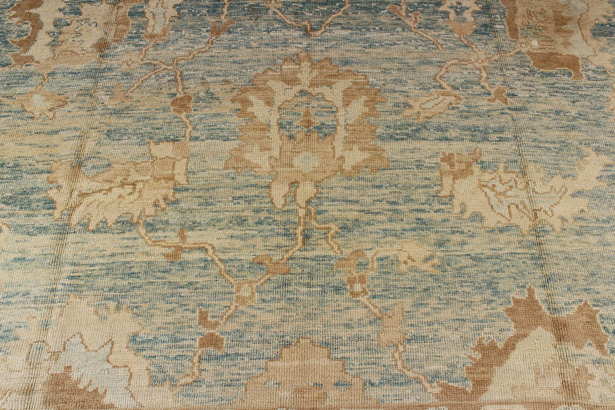 12x18 Blue Turkish Oushak Rug