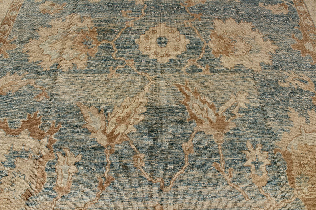 12x18 Blue Turkish Oushak Rug