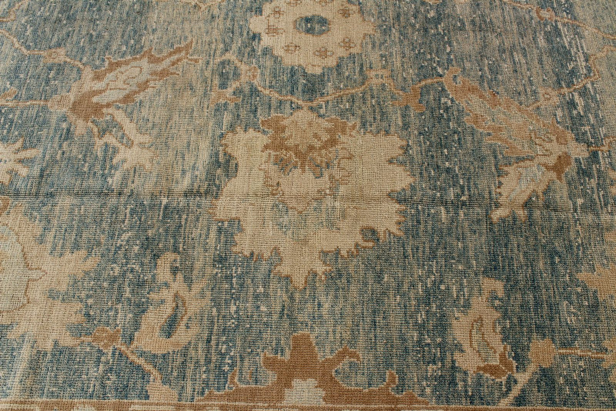 12x18 Blue Turkish Oushak Rug
