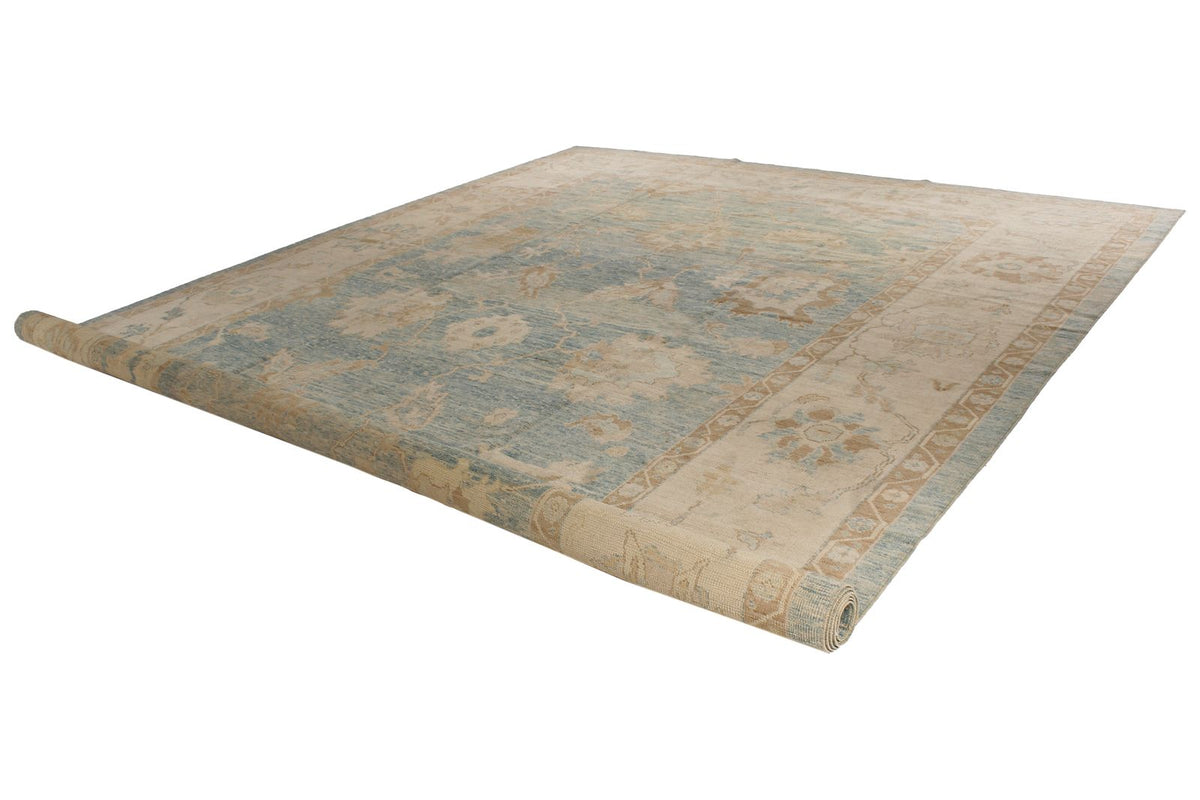 12x18 Blue Turkish Oushak Rug