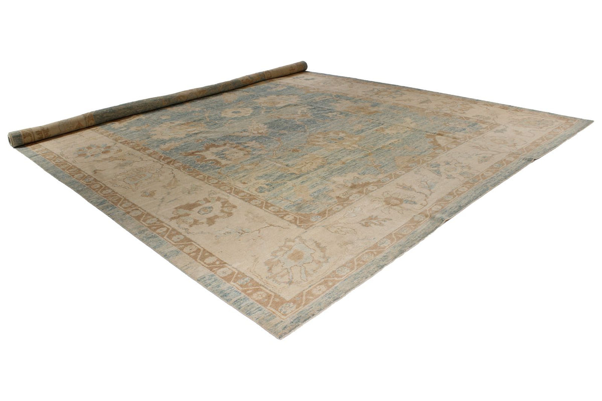 12x18 Blue Turkish Oushak Rug