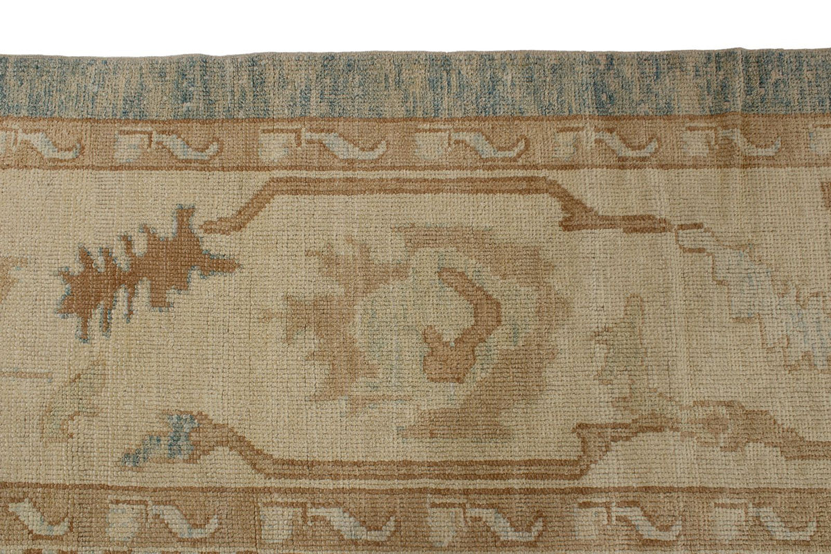 12x18 Light Blue and Ivory Turkish Oushak Rug