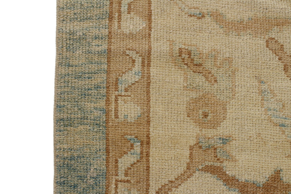 12x18 Light Blue and Ivory Turkish Oushak Rug