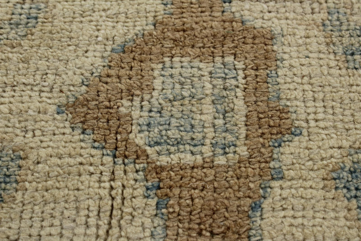 12x18 Light Blue and Ivory Turkish Oushak Rug