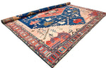 11x11 Navy and Red Turkish Oushak Rug