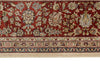 6x8 Ivory and Red Turkish Silk Rug