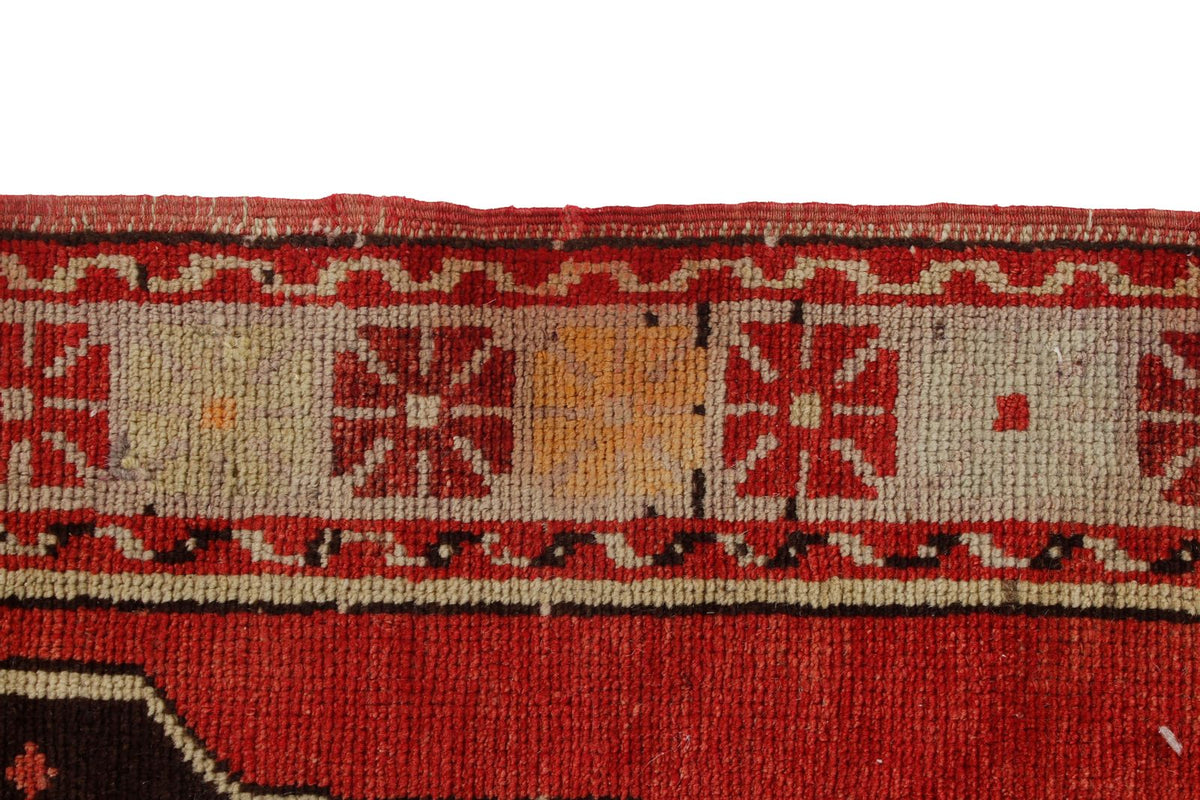 4x9 Red and Gray Turkish Tribal Runner