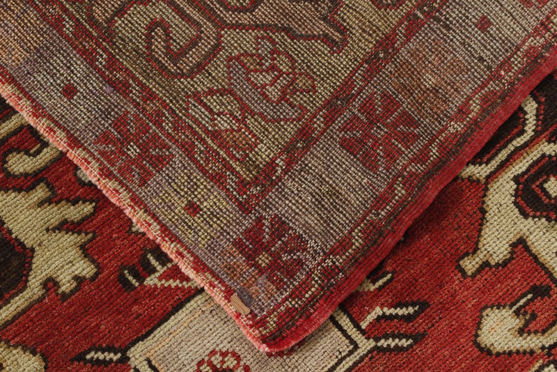 4x9 Red and Gray Turkish Tribal Runner